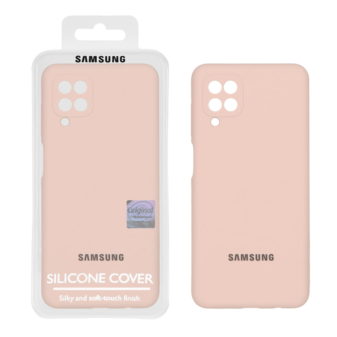 قاب سیلیکونی پاک کنی اورجینال Master Quality مدل Samsung Galaxy A12 / M12 / F12 - کرم نارنجی (پک دار)